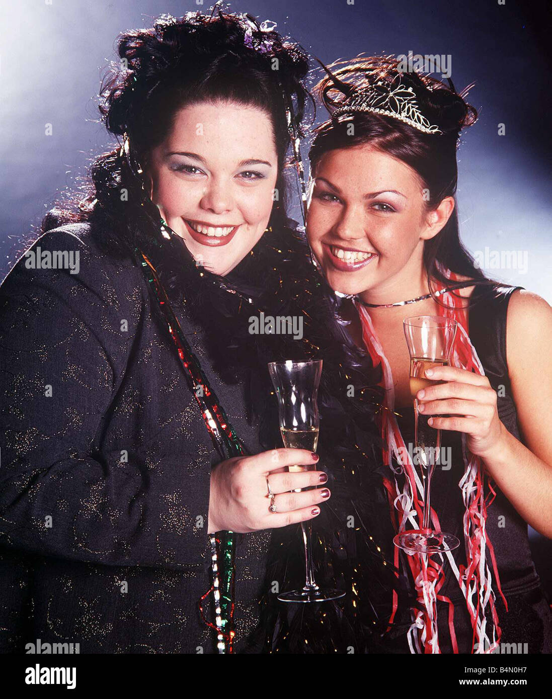 TV Presenter actress Lisa Riley and actress Adele Silva in 1999 who ...