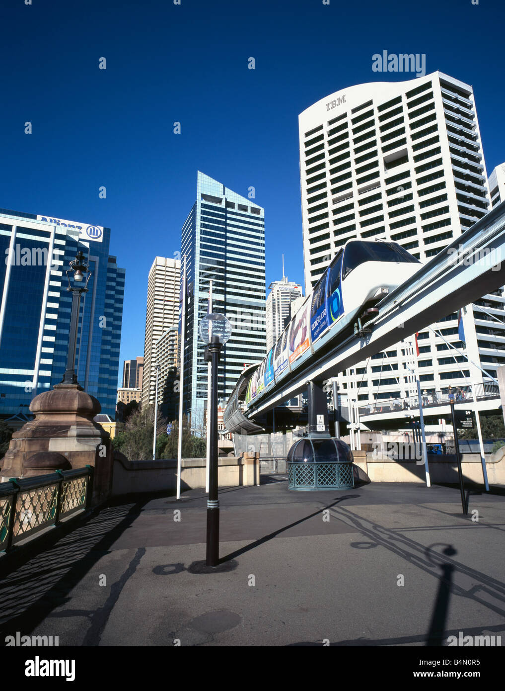 Mono Rail at Pyrmont Bridge Darling Harbour Stock Photo Alamy