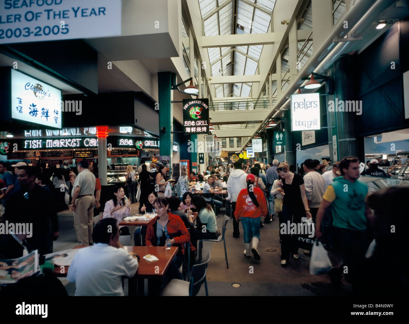 Shops inside the Sydney Fish Market Pyrmont Stock Photo Alamy