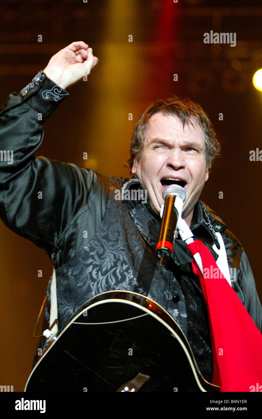 Singer Meatloaf Performs at the Belfast Odyssey December 2003 Stock Photo