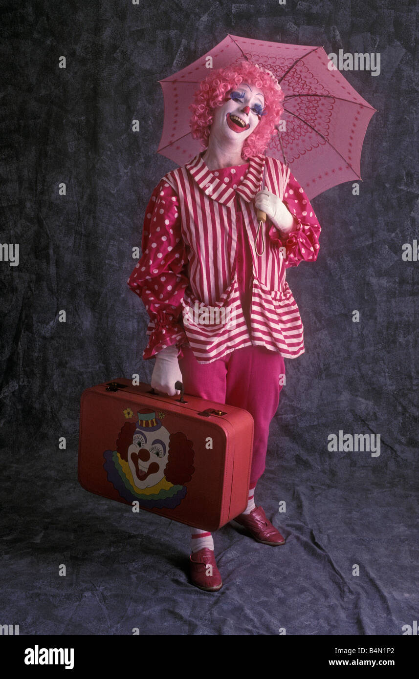 travel clown Stock Photo