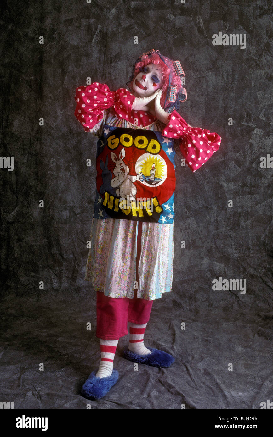 good night clown Stock Photo