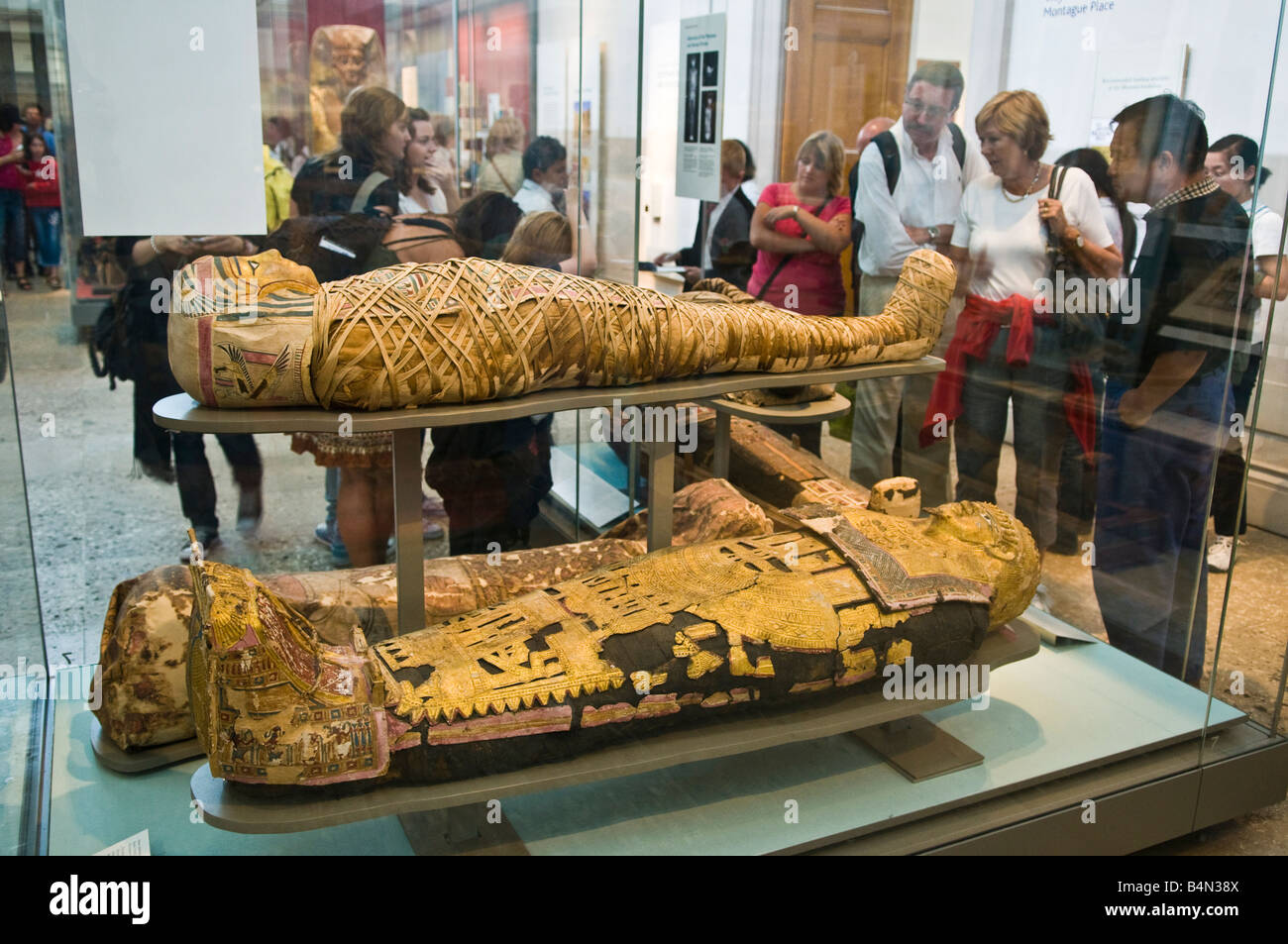Egyptian mummies, British Museum, London, England, United Kingdom Stock