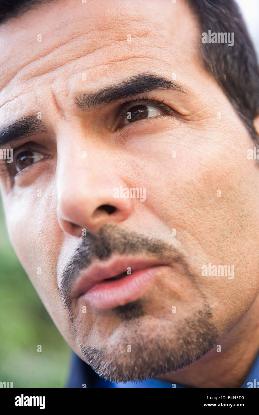 Businessman's face outdoors (selective focus) Stock Photo