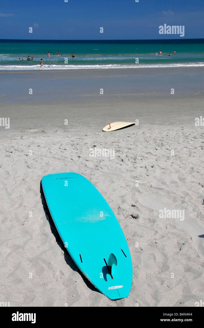 surfing at cocoa beach florida Stock Photo