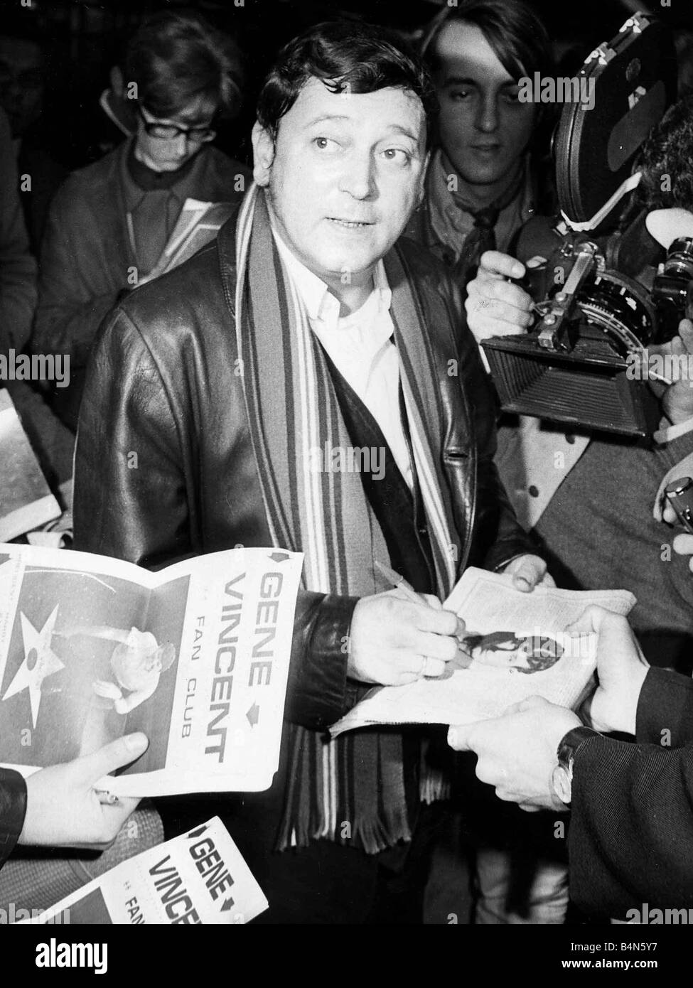 Gene Vincent American Fifties Sixties pop singer 1969 arrives at