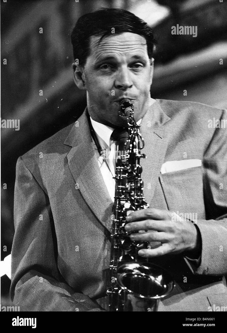 Johnny Dankworth jazz musician with saxophone 1960 Stock Photo Alamy