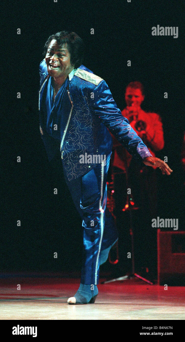 James Brown on stage at the Clyde Auditorium July 1998 Stock Photo Alamy