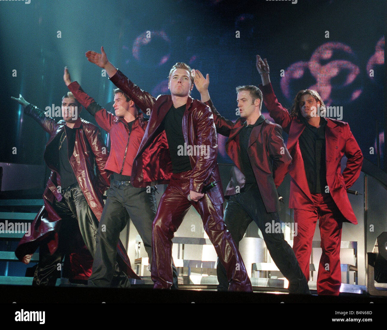 Boyzone pop group concert Glasgow May 1999 five members of pop group