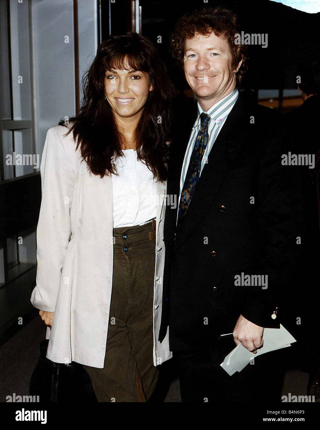 Jim Davidson TV Presenter and Comedian with wife Tracie Davidson at Heathrow Airport DBase Stock Photo