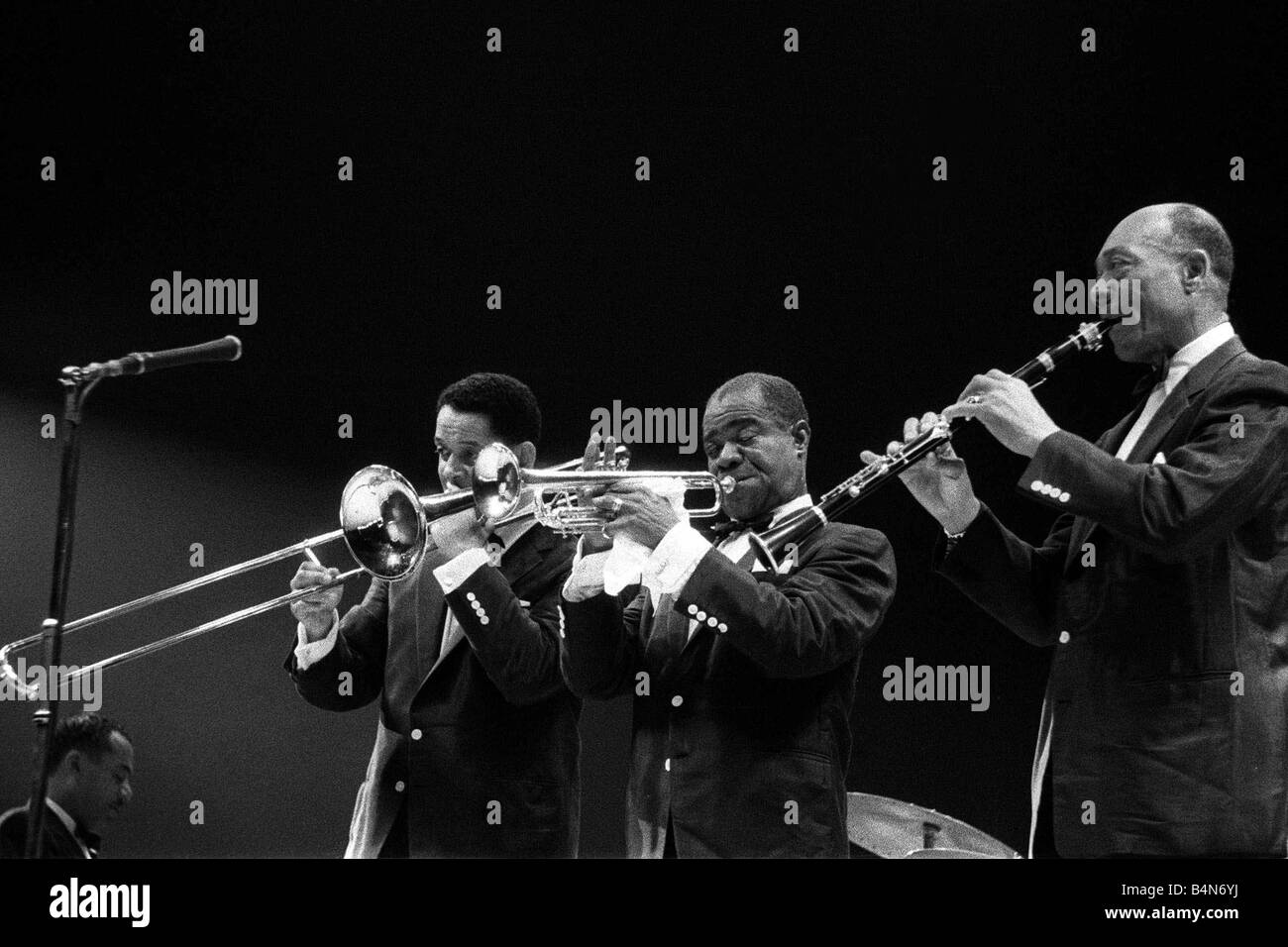 Louis Armstrong Jazz Musician May 1956 during his first concert in