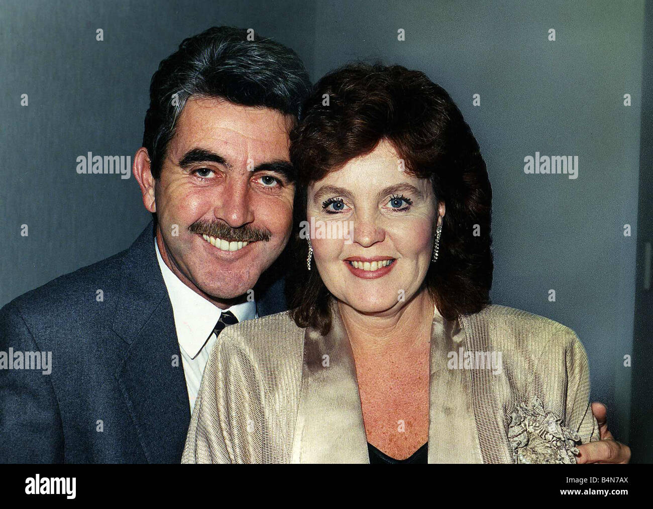 Pauline Collins actress with husband February 1989 Stock Photo