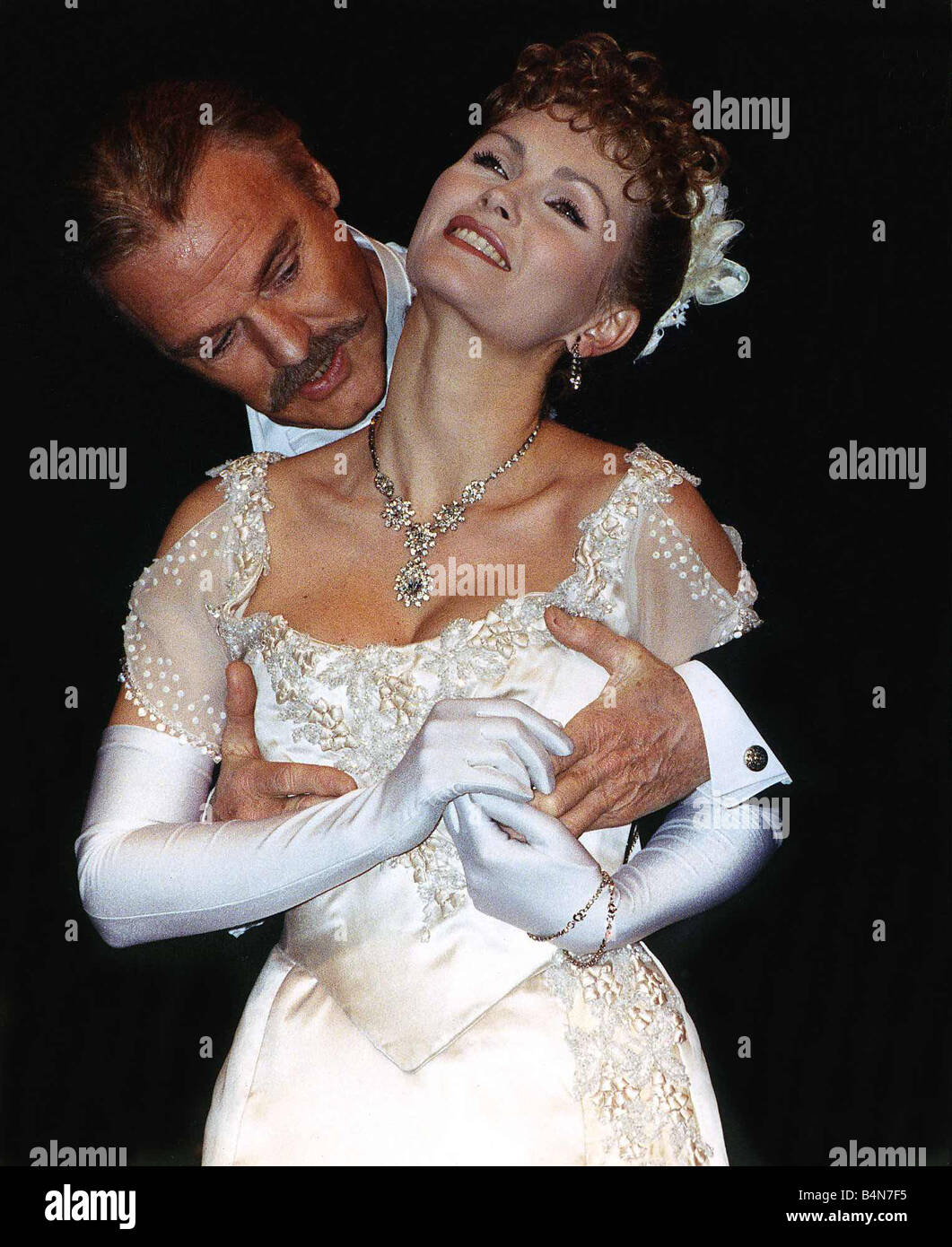 Fiona Fullerton actress with actor Keith Michelle to appear in the play The Royal Baccarat Scandal February 1988 Stock Photo