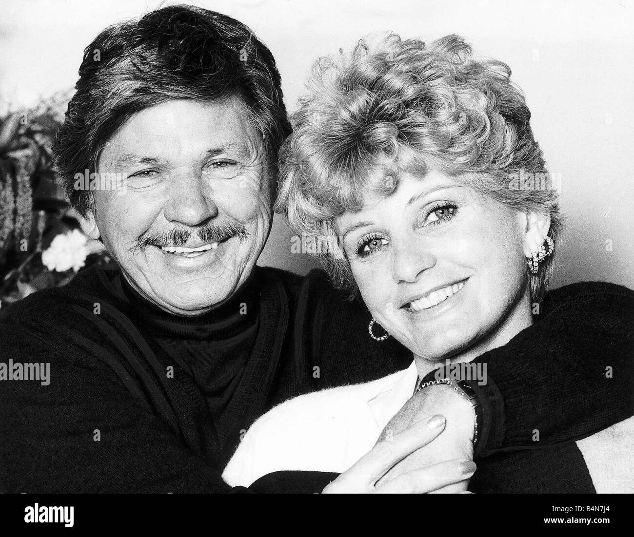 Charles Bronson actor with his actress wife Jill Ireland April 1984 Stock Photo