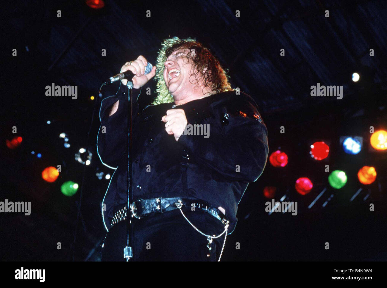 Meatloaf Rock Singer performing on stage at the Reading Rock Festival Stock Photo