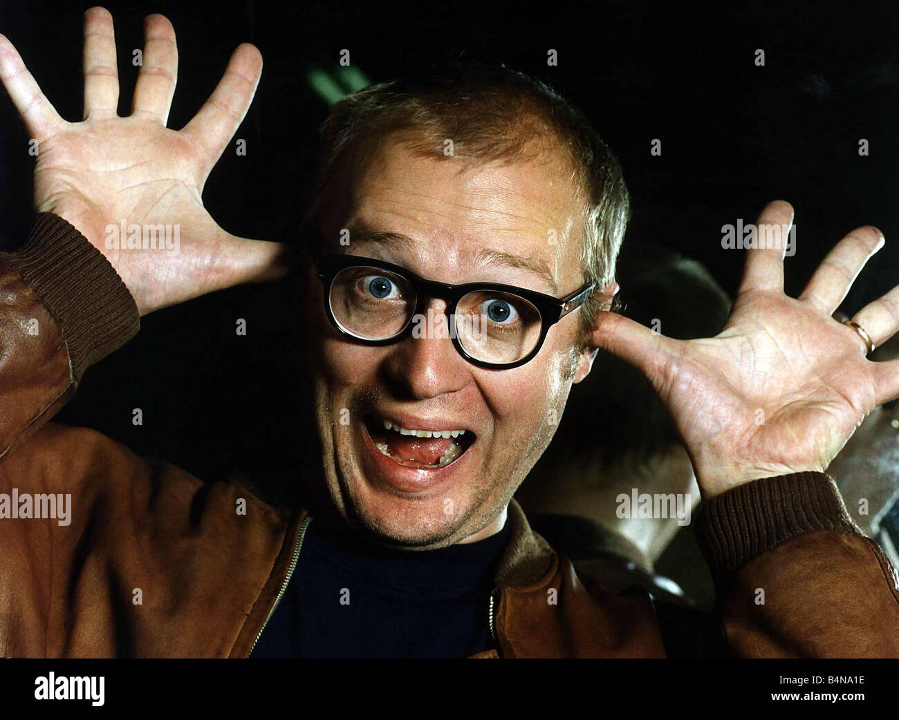 Adrian Edmondson Actor Comedian pulling a silly face September 1991 Stock Photo