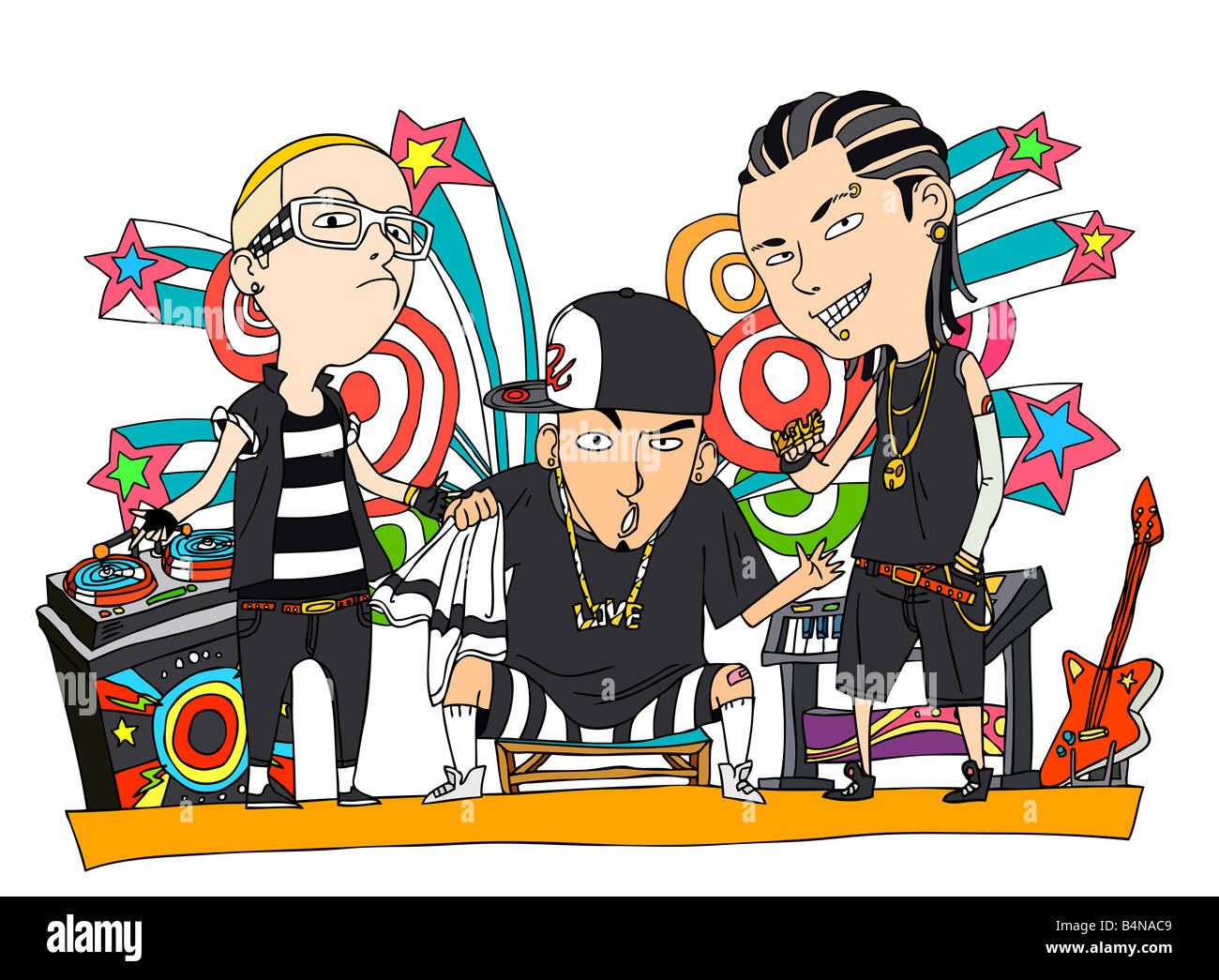 People with musical instruments at party Stock Photo Alamy