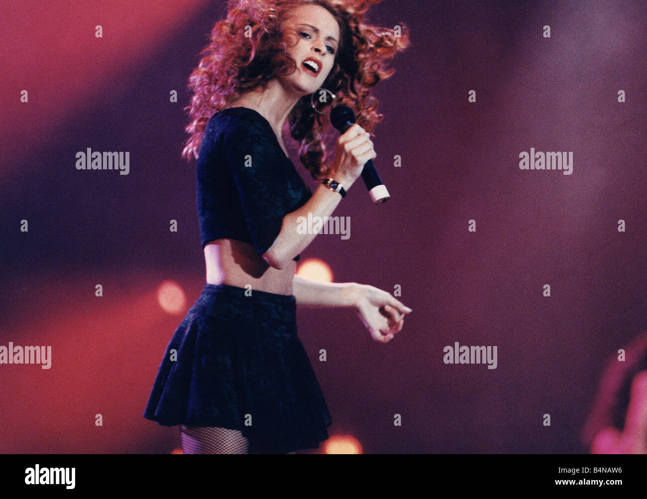 Sheena Easton singer pop music on stage Glasgow s Big Day concert Circa 1985 Stock Photo