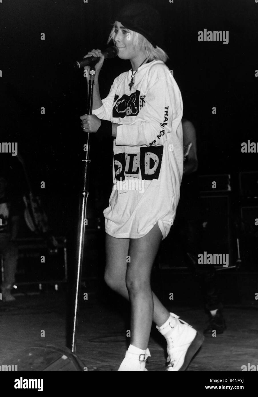 Wendy James Singer Of Pop Group 1989 Transvision Vamp On Stage At Brixton Academy London Stock