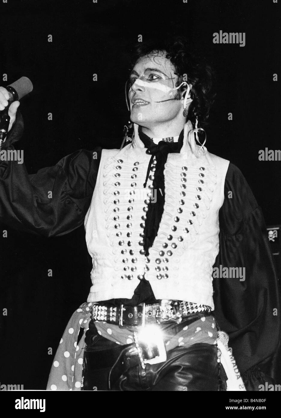 Adam Ant British pop singer on stage 1981 Stock Photo - Alamy