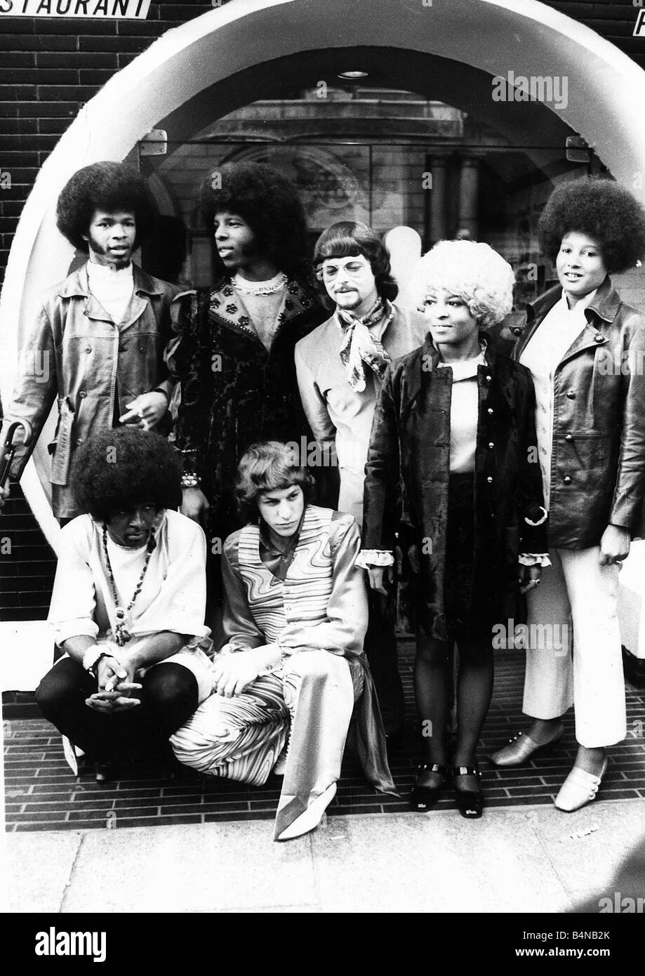 Sly and the Family Stone pop group 1968 Stock Photo