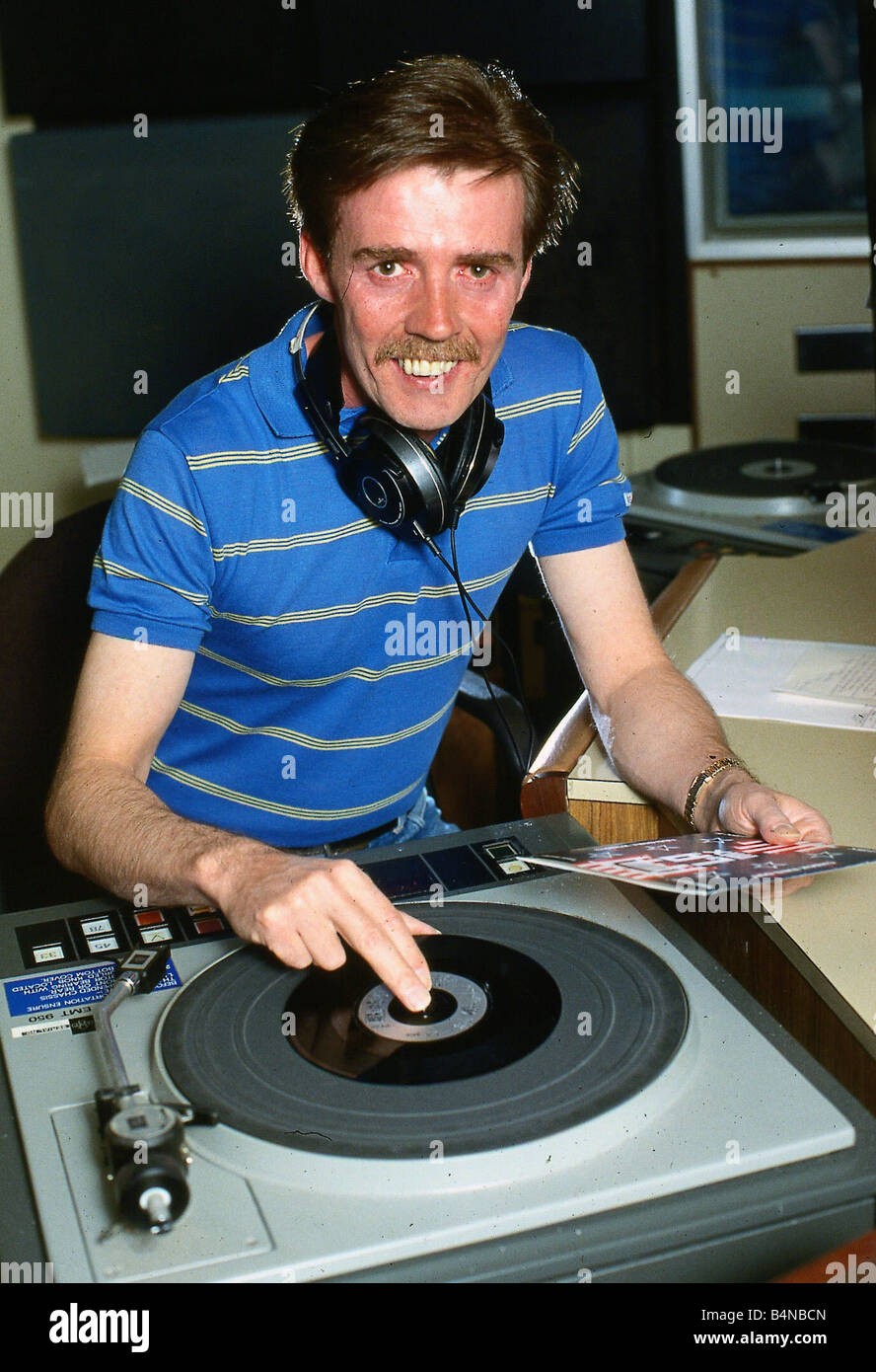 Tom Ferrie DJ disc jockey circa 1982 Stock Photo