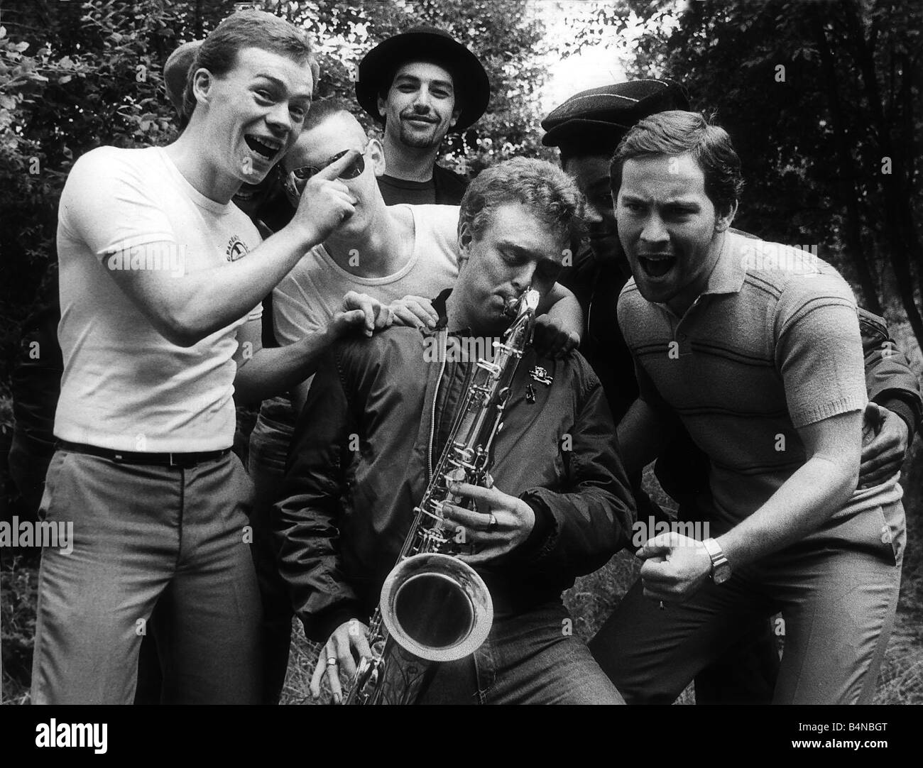 Pop Rock group UB40 photographed by the Mirror on the 19th July 1980 Stock Photo