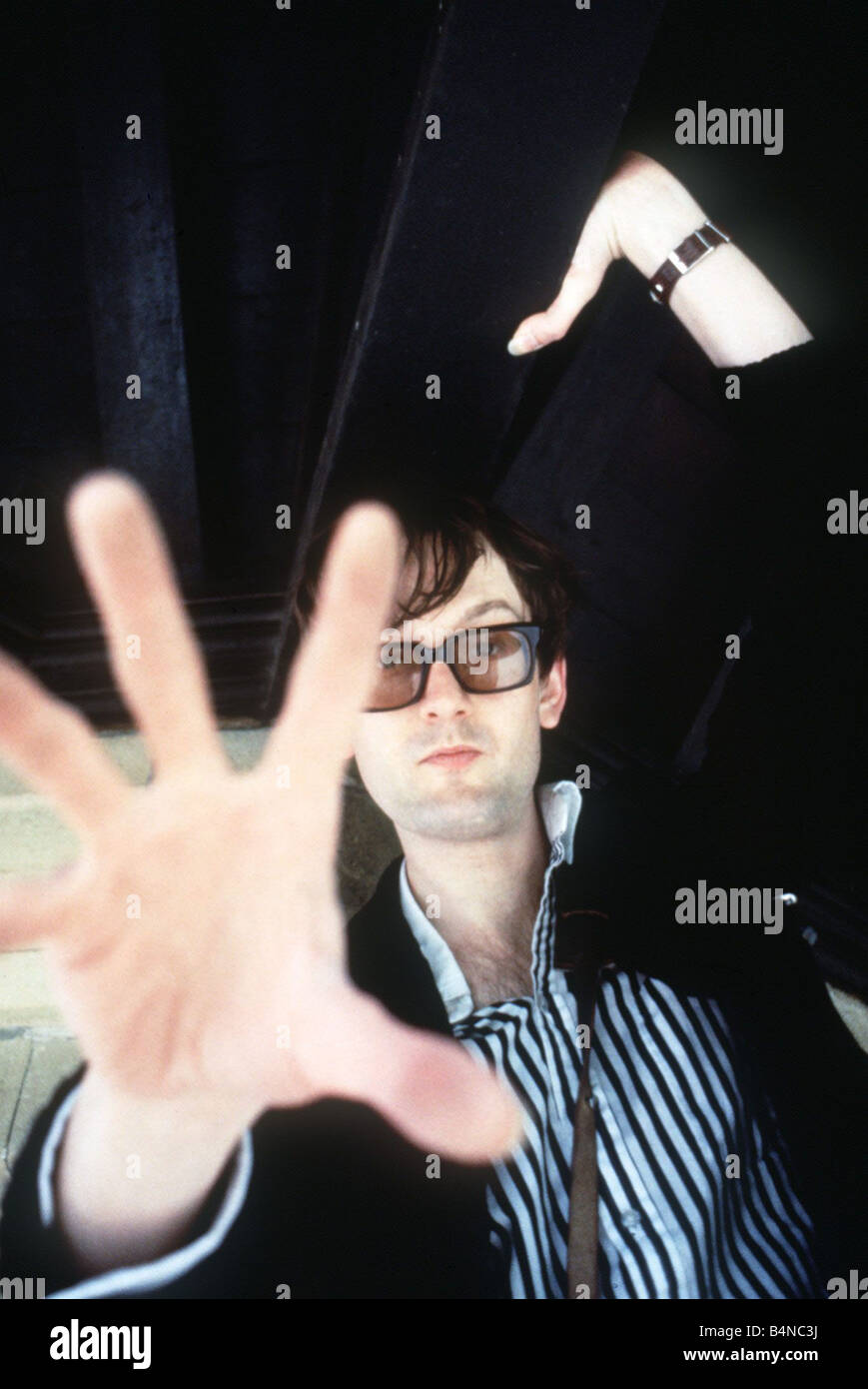 Jarvis Cocker lead singer with band Pulp circa 1997 Stock Photo