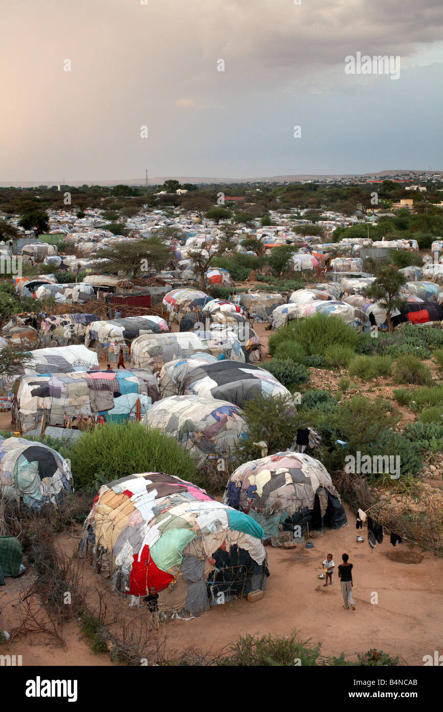 An Internally Displaced Persons camp, Hargeisa, Somaliland, Somalia Stock Photo