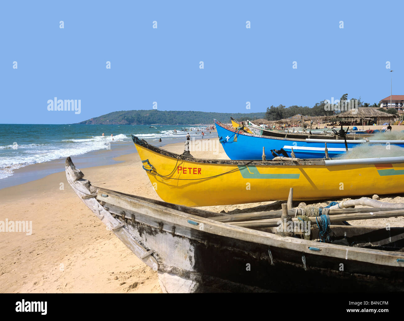 India north goa fishing boat hi-res stock photography and images - Alamy