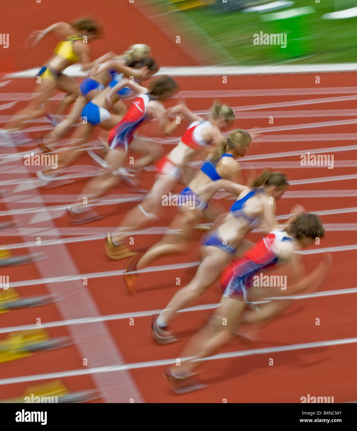100m sprint hi-res stock photography and images - Alamy