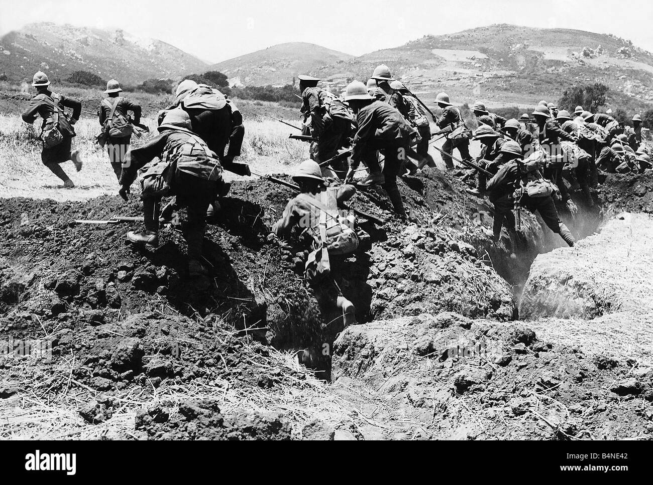Charge by Naval Division on the Gallipoli Peninsula 1915 Stock Photo