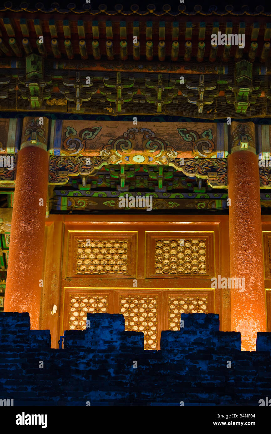 China Beijing Forbidden City at night Stock Photo