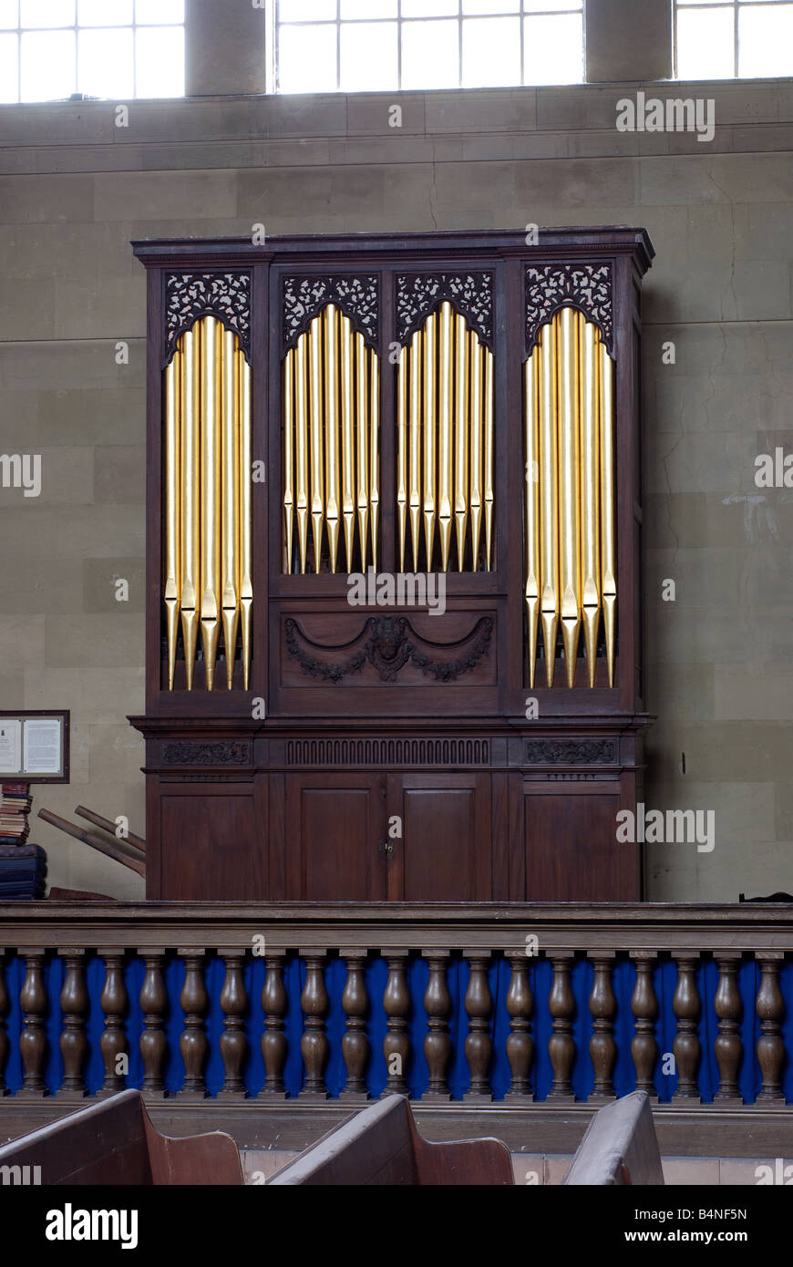 The organ in St. James Church, Great Packington, West Midlands, England, UK Stock Photo