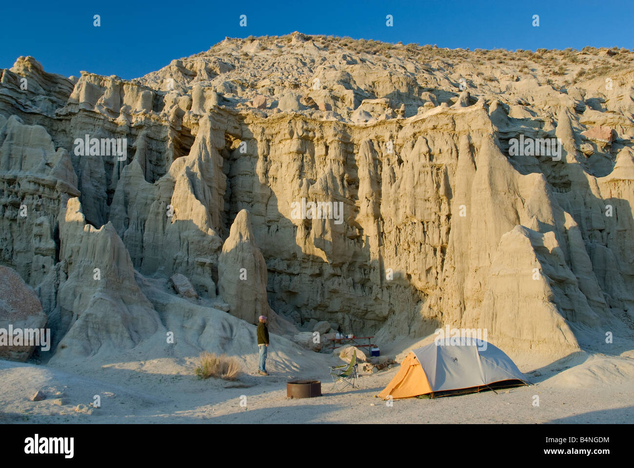 Sandstone cliffs at campground in Red Rock Canyon State Park near towns