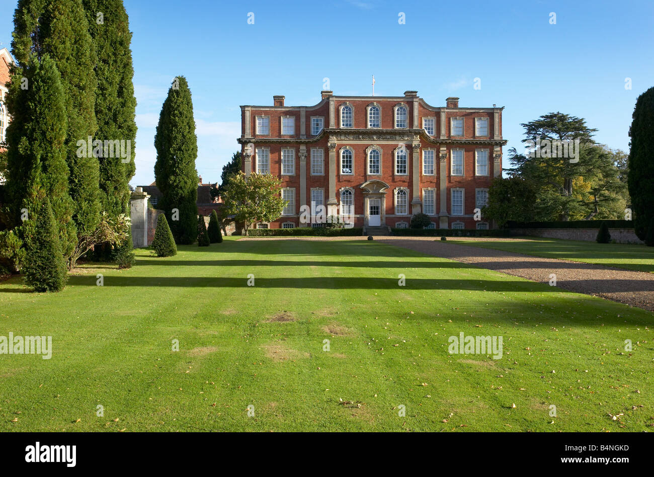Georgian manor house. Chicheley Hall near Newport Pagnell ...