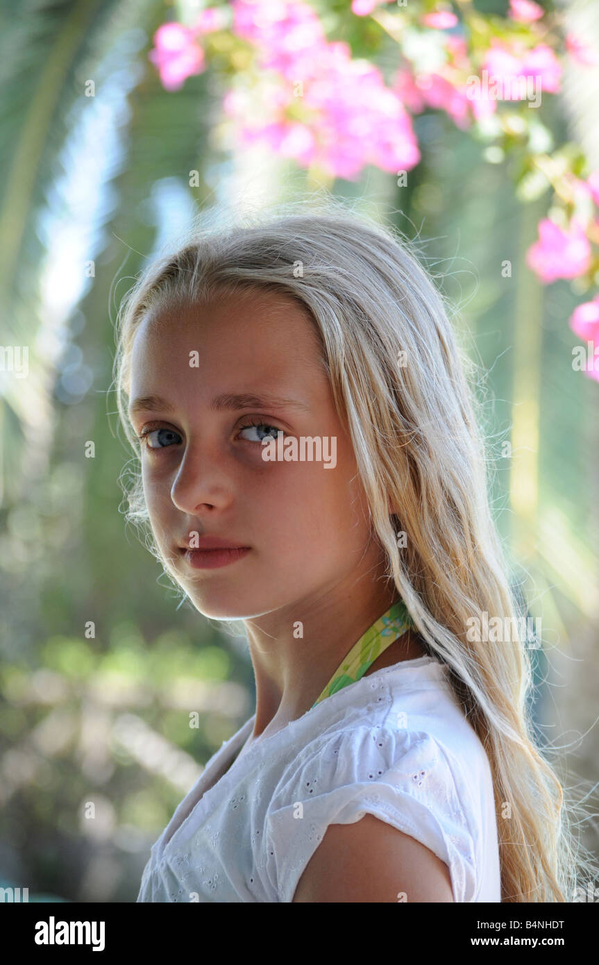 Royalty free photograph of young girl with fair light skin on ...