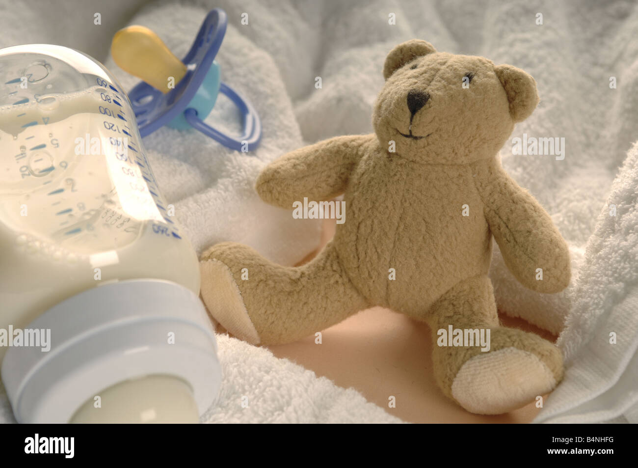 the inside of a newborn babys nursery cot Stock Photo Alamy