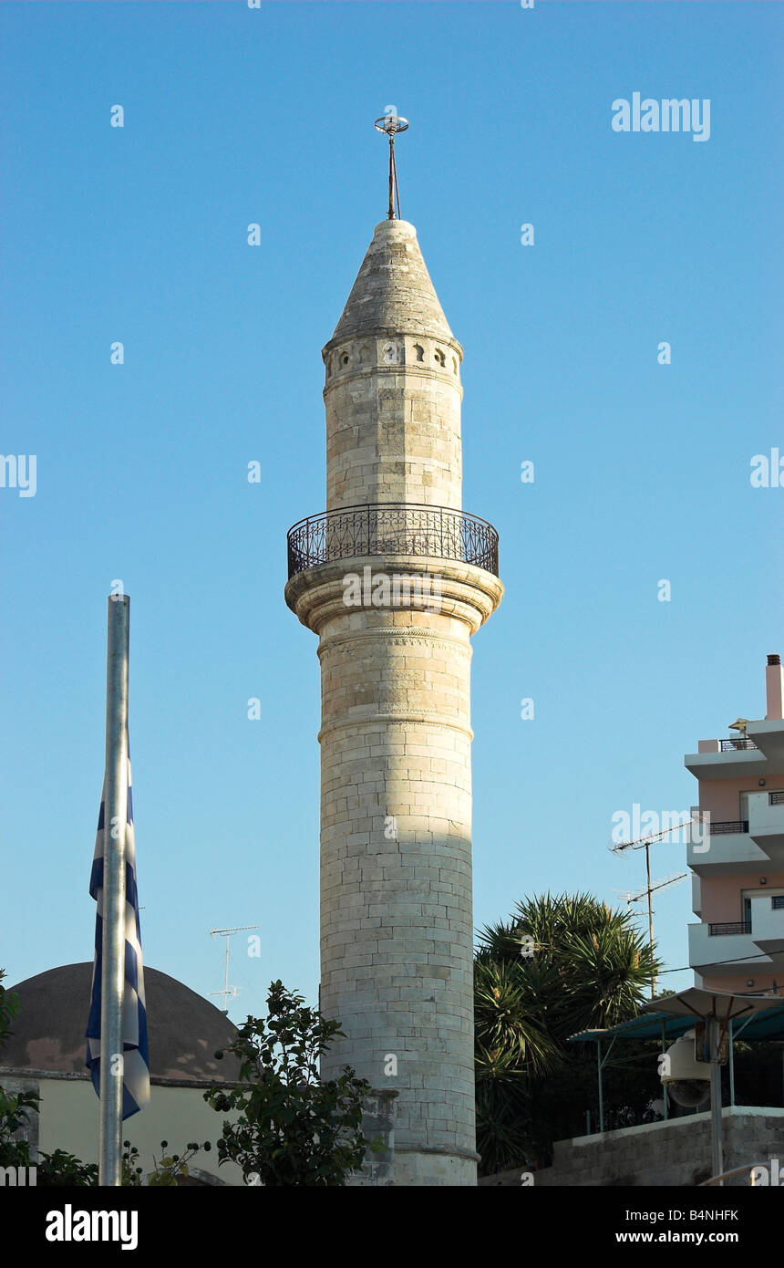 The Veli Pasha Minaret Mosque in Rethymnon Crete Greece September 2008
