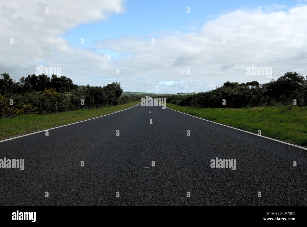 A straight stretch of a road Stock Photo Alamy