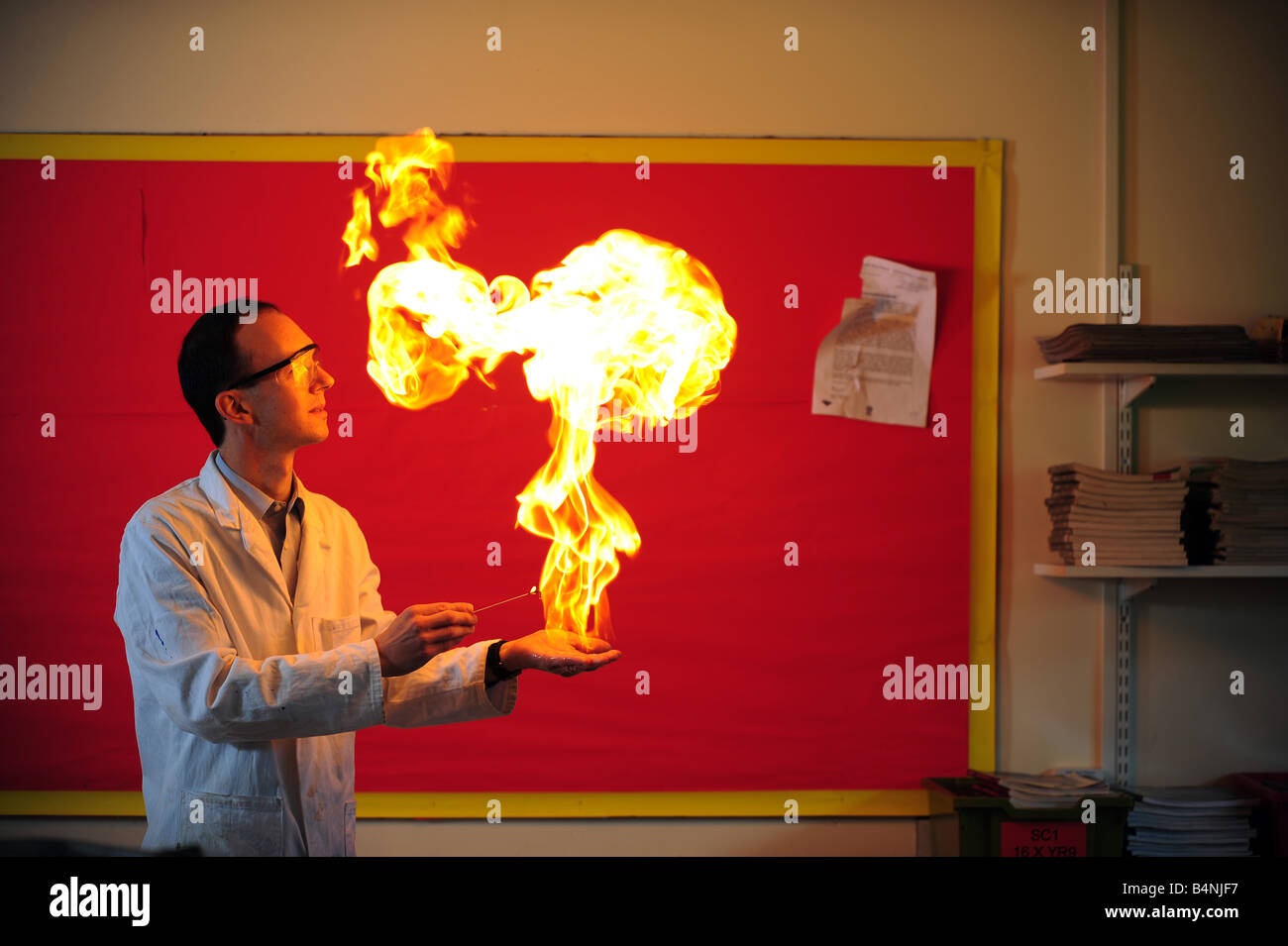 Head of Science at South Dartmoor Community College, Devon, Mark Gale, a science teacher. Stock Photo