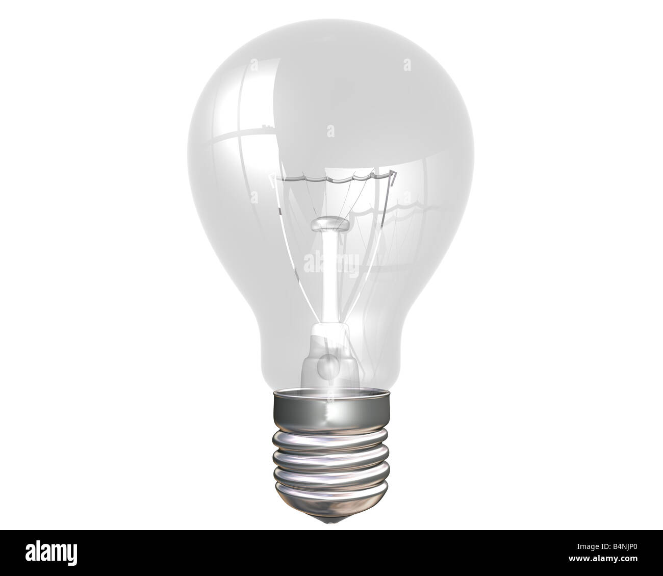 Isolated illustration of an everyday light bulb Stock Photo
