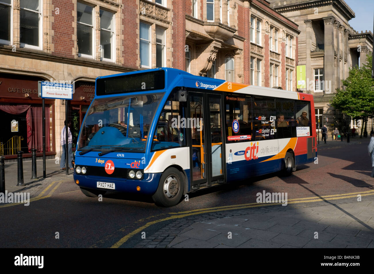 Stagecoach mini bus service Preston city centre Lancashire England UK Stock Photo