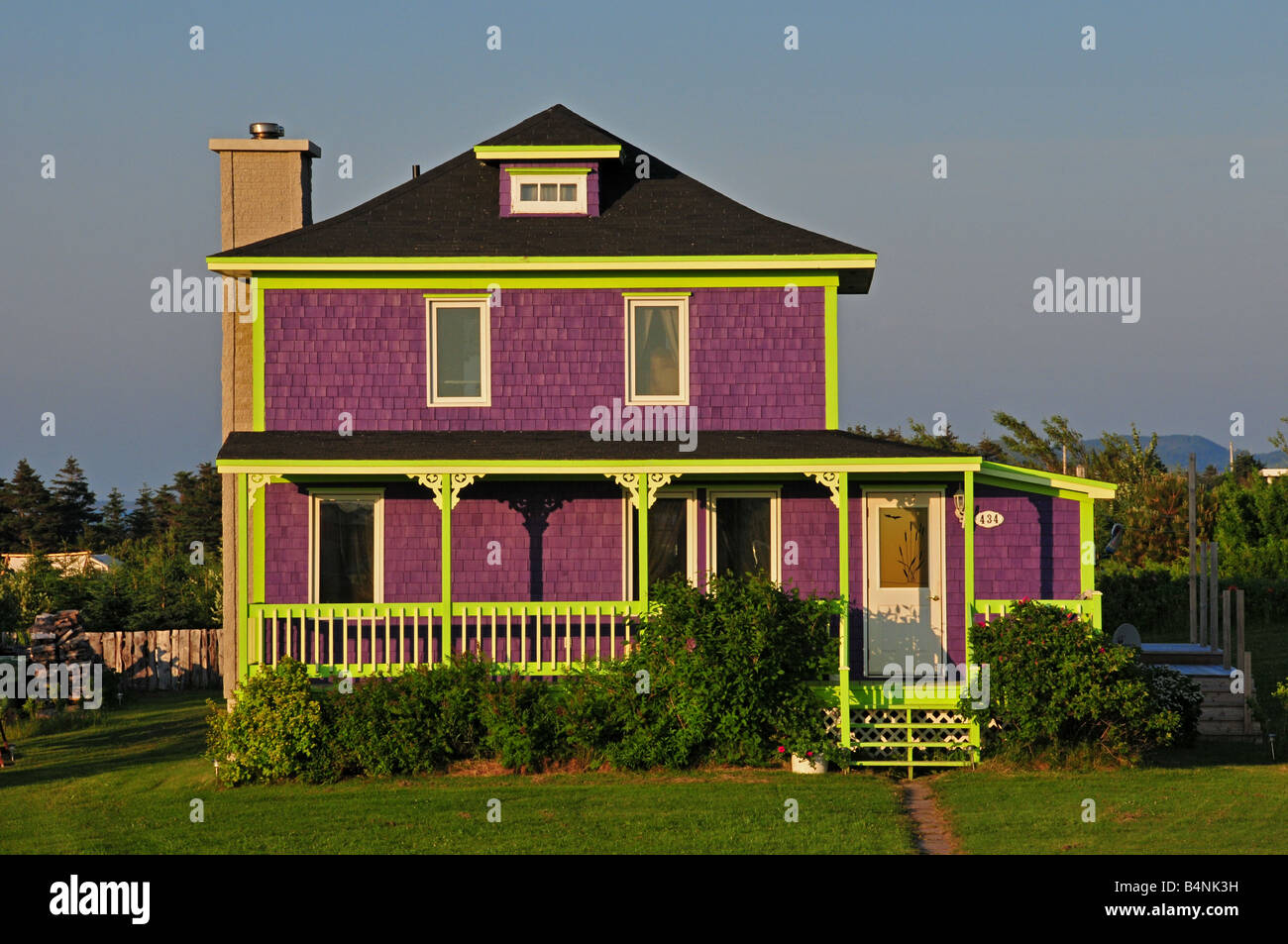 House in Fatima Iles de la Madeleine Stock Photo