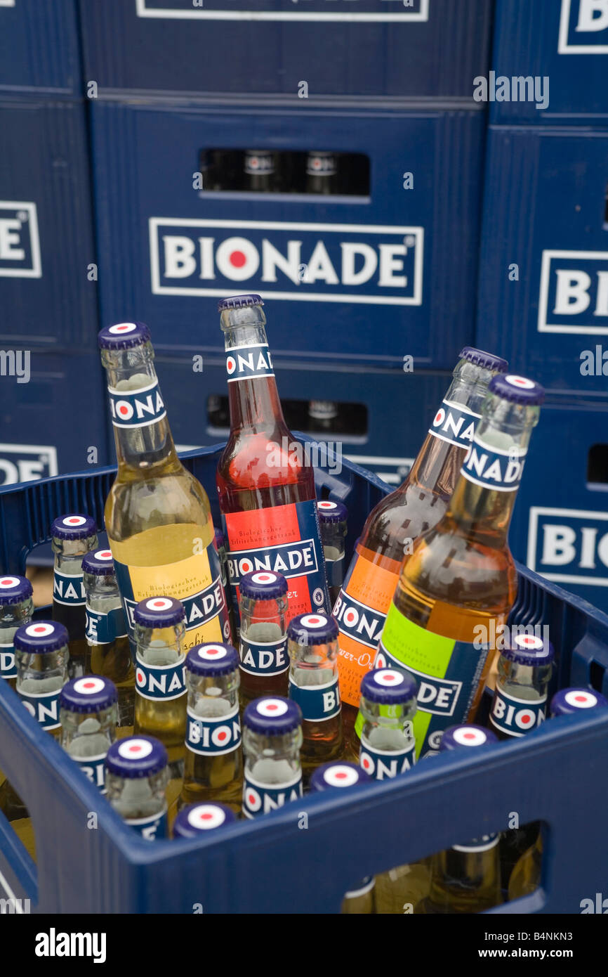 BIONADE GmbH production of the biological alcohol free soft drink Bionade Stock Photo