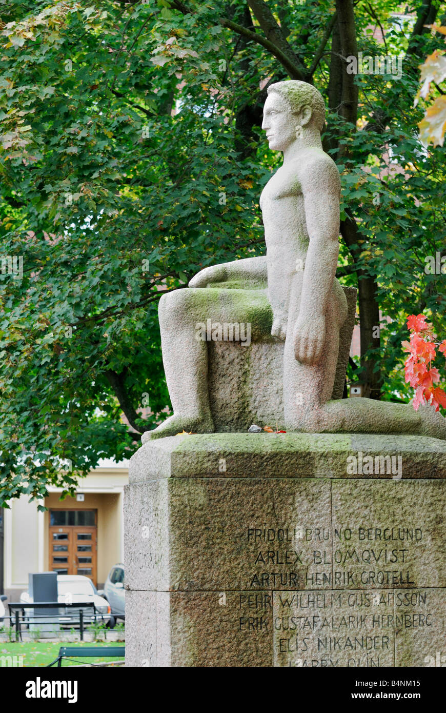Statue of nude man in Helsinki city Finland Stock Photo - Alamy