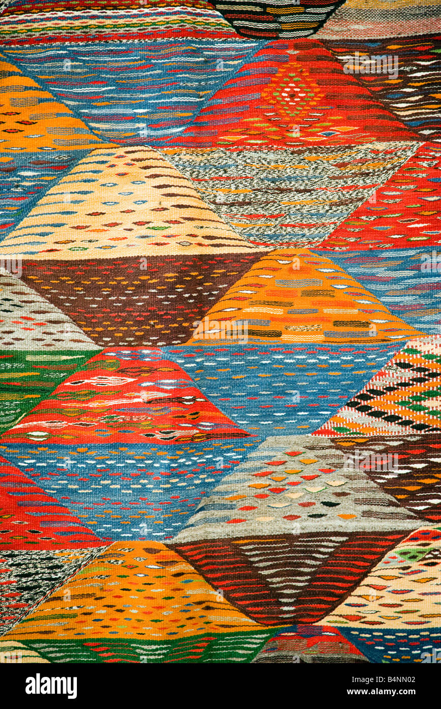 Moroccan carpet on sale in the medina Stock Photo