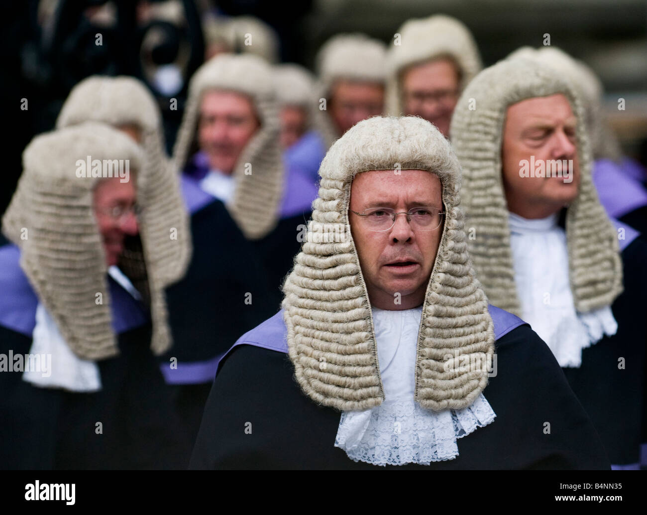 Judges in a procession from Westminster Abbey Stock Photo