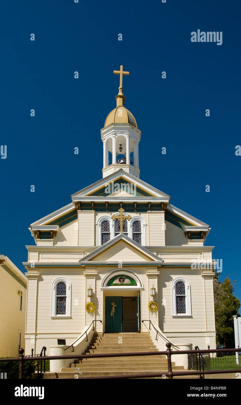 Historic St Patrick Catholic Church in Jackson Gold Country California USA Stock Photo