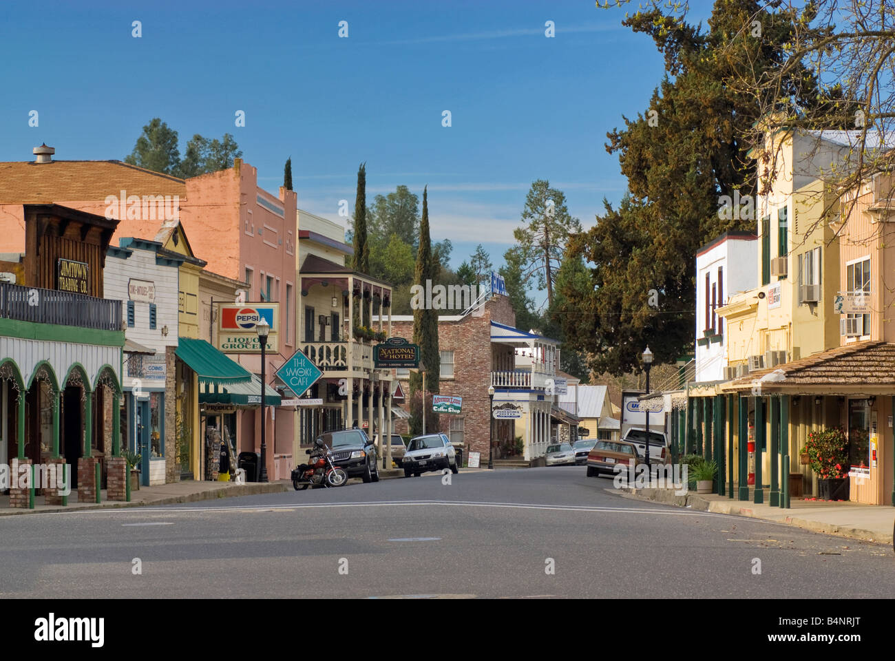Historic Main Street at Jamestown Gold Country California USA Stock